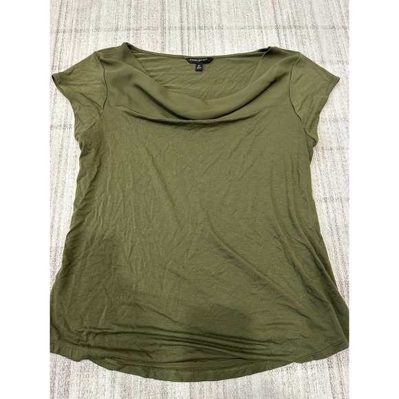 Banana Republic Tops - Banana Republic Women's Shirt M -Green Basic Minimal Stretch Casual Classic Cowl
